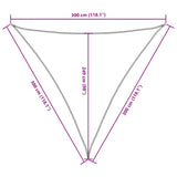 Sunshade Sail Oxford Fabric Triangular 3x3x3 m Anthracite - Extra Image