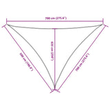 Sunshade Sail Oxford Fabric Triangular 5x7x7 m Anthracite
