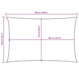 Sunshade Sail Oxford Fabric Rectangular 2x5 m Cream - Extra Image