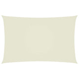 Sunshade Sail Oxford Fabric Rectangular 2.5x5 m Cream - Front View