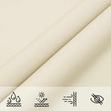 Sunshade Sail Oxford Fabric Rectangular 2.5x5 m Cream - Low Angle