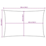 Sunshade Sail Oxford Fabric Rectangular 2.5x5 m Cream - Extra Image