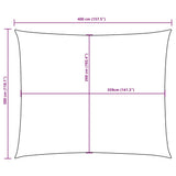 Sunshade Sail Oxford Fabric Rectangular 3x4 m Cream