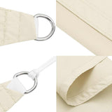 Sunshade Sail Oxford Fabric Rectangular 4x7 m Cream - Close-Up Angle