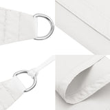 Sunshade Sail Oxford Fabric Square 2x2 m White - Rear View