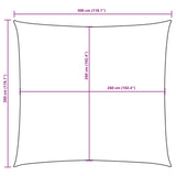 Sunshade Sail Oxford Fabric Square 3x3 m White - Extra Image