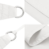 Sunshade Sail Oxford Fabric Rectangular 3x4.5 m White - Close-Up Angle
