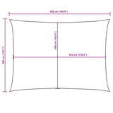 Sunshade Sail Oxford Fabric Rectangular 3x5 m White