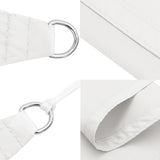 Sunshade Sail Oxford Fabric Rectangular 3x6 m White - Close-Up Angle