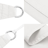 Sunshade Sail Oxford Fabric Rectangular 4x5 m White - Close-Up Angle