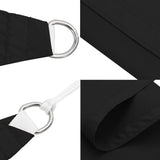 Sunshade Sail Oxford Fabric Rectangular 2.5x3 m Black - Close-Up Angle