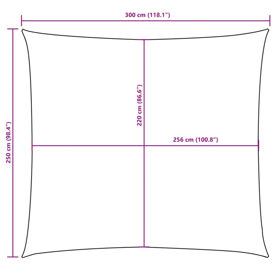 Sunshade Sail Oxford Fabric Rectangular 2.5x3 m Black