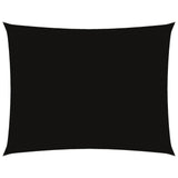 Sunshade Sail Oxford Fabric Rectangular 3x6 m Black - Front View