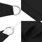 Sunshade Sail Oxford Fabric Rectangular 4x6 m Black - Rear View