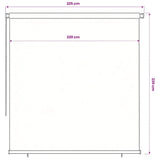 Outdoor Roller Blind 245(W)x230(H) cm Black