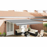 Awning Frame Manual White 400 x 350 cm Aluminium - Close-Up Angle