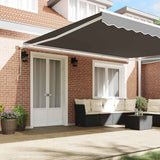 Awning Manual White 4 x 3.5 m Metal - Side View