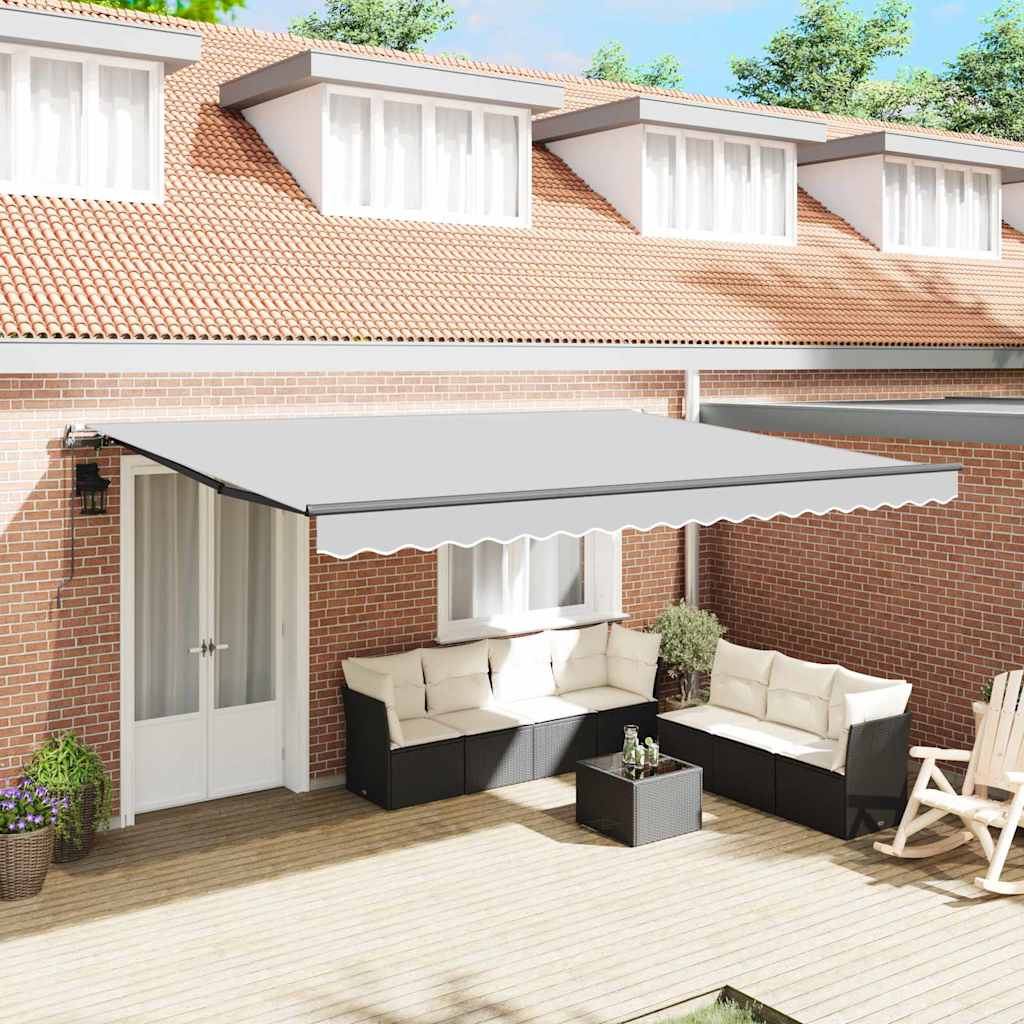 Awning Manual Anthracite 5 x 3 m Metal