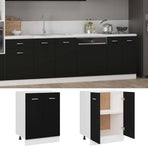 Bottom Cabinet Lyon Black 60x46x81.5 cm Engineered Wood