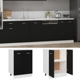 Bottom Cabinet Lyon Black 60x46x81.5 cm Engineered Wood - Front View