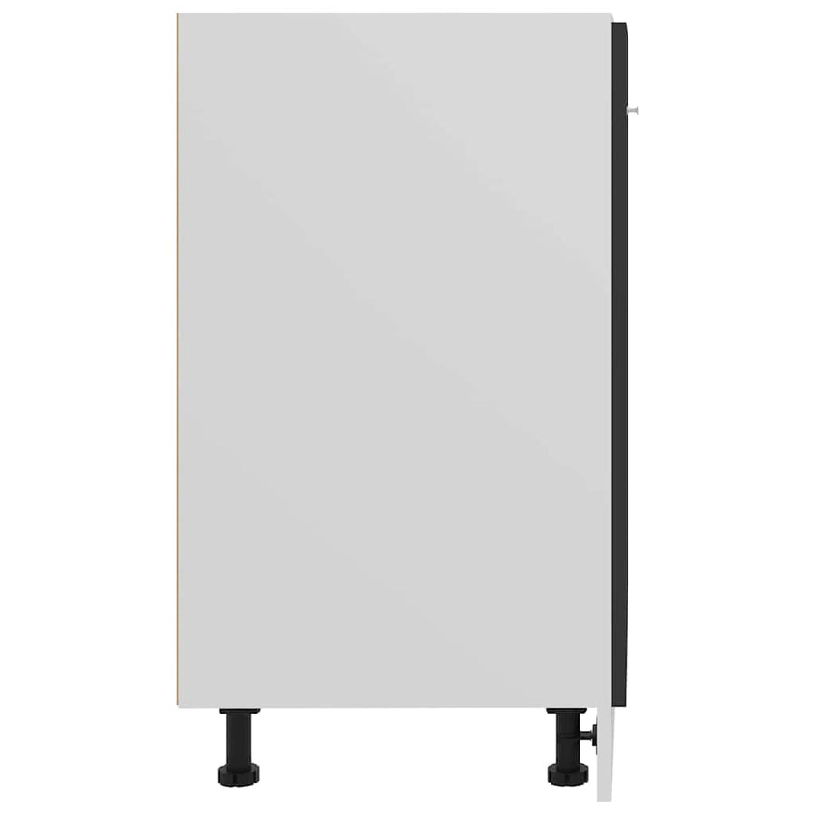 Bottom Cabinet Lyon Black 60x46x81.5 cm Engineered Wood