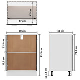 Bottom Cabinet Lyon Black 60x46x81.5 cm Engineered Wood