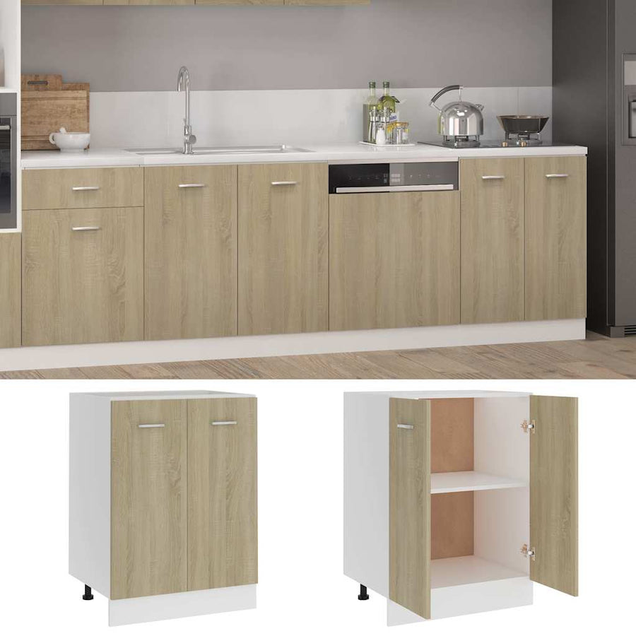 Bottom Cabinet Lyon Sonoma Oak 60x46x81.5 cm Engineered Wood