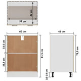 Bottom Cabinet Lyon Sonoma Oak 60x46x81.5 cm Engineered Wood - Extra Image