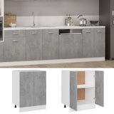 Bottom Cabinet Lyon Concrete Grey 60x46x81.5 cm Engineered Wood - Front View