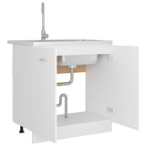 Sink Bottom Cabinet Lyon White 80x46x81.5 cm Engineered Wood - Top-Down View