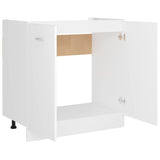 Sink Bottom Cabinet Lyon White 80x46x81.5 cm Engineered Wood - 45-Degree Angle