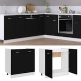 Sink Bottom Cabinet Lyon Black 80x46x81.5 cm Engineered Wood