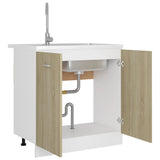 Sink Bottom Cabinet Sonoma Oak 80x46x81.5 cm Engineered Wood - Top-Down View