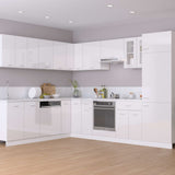 Sink Bottom Cabinet Lyon High Gloss White 80x46x81.5 cm Engineered Wood