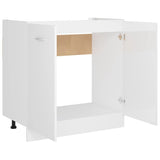 Sink Bottom Cabinet Lyon High Gloss White 80x46x81.5 cm Engineered Wood