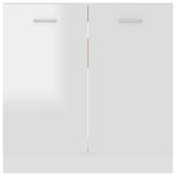 Sink Bottom Cabinet Lyon High Gloss White 80x46x81.5 cm Engineered Wood - Rear View