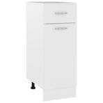 Drawer Bottom Cabinet Lyon White 30x46x81.5 cm Engineered Wood