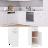 Drawer Bottom Cabinet Lyon White 30x46x81.5 cm Engineered Wood - Front View