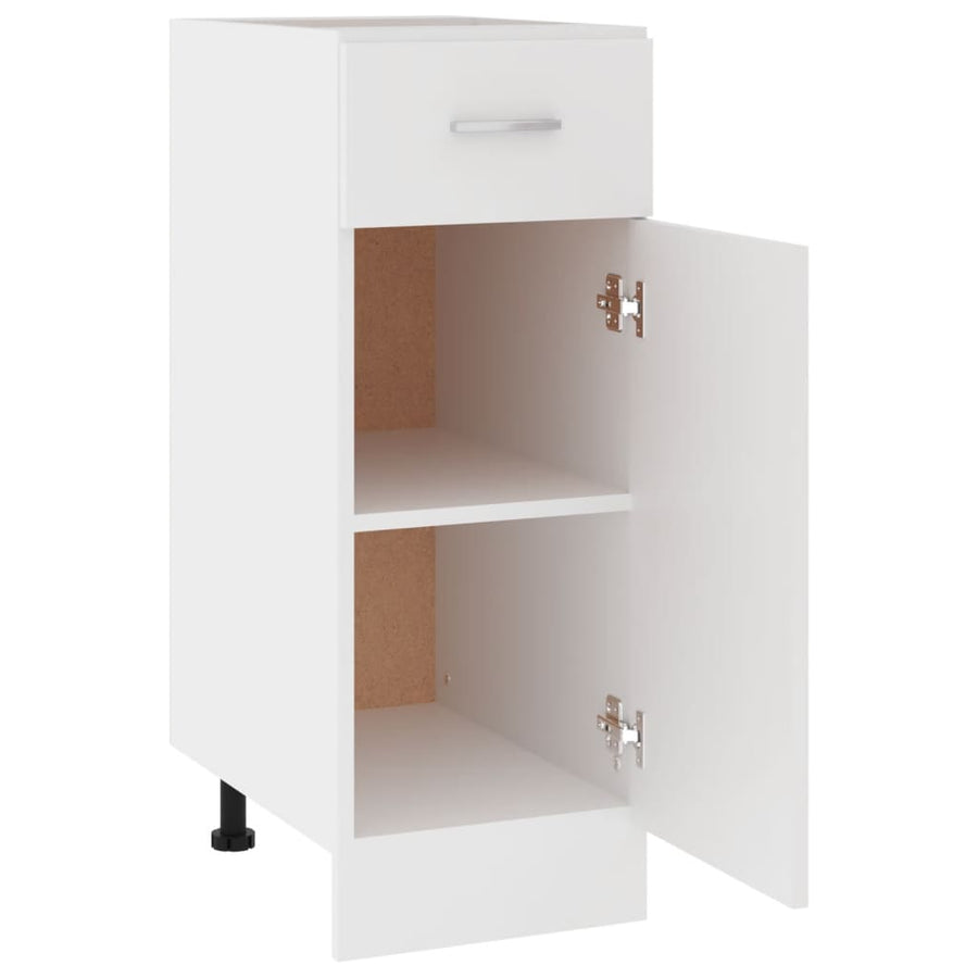 Drawer Bottom Cabinet Lyon White 30x46x81.5 cm Engineered Wood