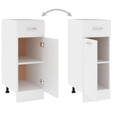 Drawer Bottom Cabinet Lyon White 30x46x81.5 cm Engineered Wood - Rear View