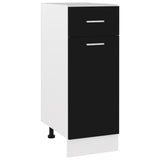 Drawer Bottom Cabinet Lyon Black 30x46x81.5 cm Engineered Wood