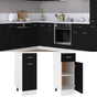 Drawer Bottom Cabinet Lyon Black 30x46x81.5 cm Engineered Wood