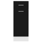 Drawer Bottom Cabinet Lyon Black 30x46x81.5 cm Engineered Wood