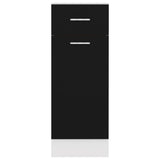 Drawer Bottom Cabinet Lyon Black 30x46x81.5 cm Engineered Wood - Close-Up Angle