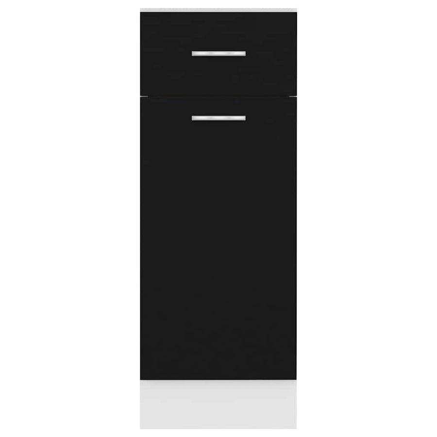 Drawer Bottom Cabinet Lyon Black 30x46x81.5 cm Engineered Wood
