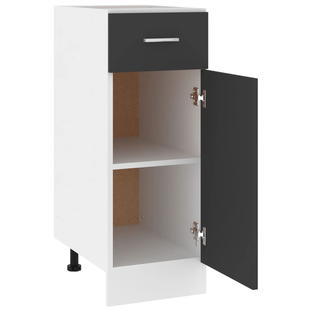 Drawer Bottom Cabinet Lyon Grey 30x46x81.5 cm Engineered Wood
