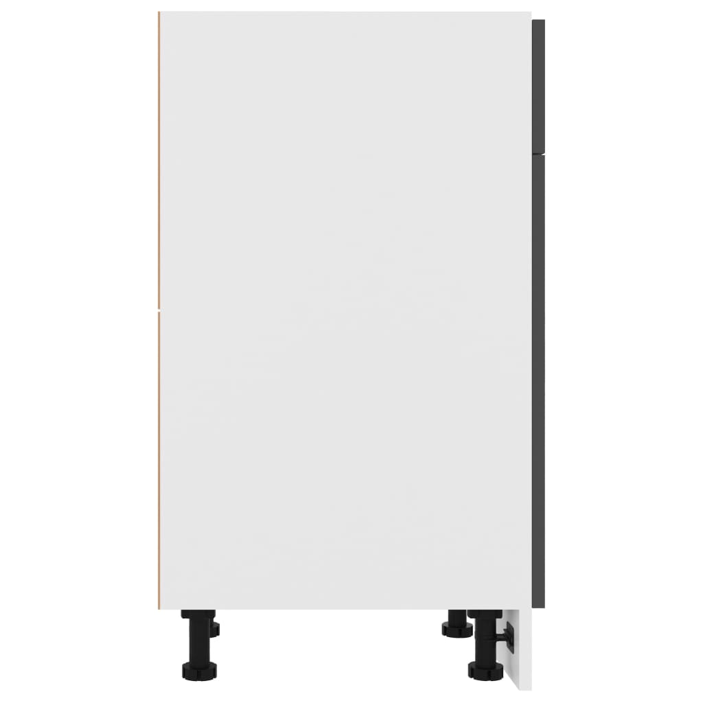 Drawer Bottom Cabinet Lyon Grey 30x46x81.5 cm Engineered Wood