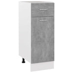 Drawer Bottom Cabinet "Lyon" Concrete Grey 30x46x81.5 cm