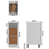 Drawer Bottom Cabinet Lyon Concrete Grey 30x46x81.5 cm Engineered Wood - Extra Image