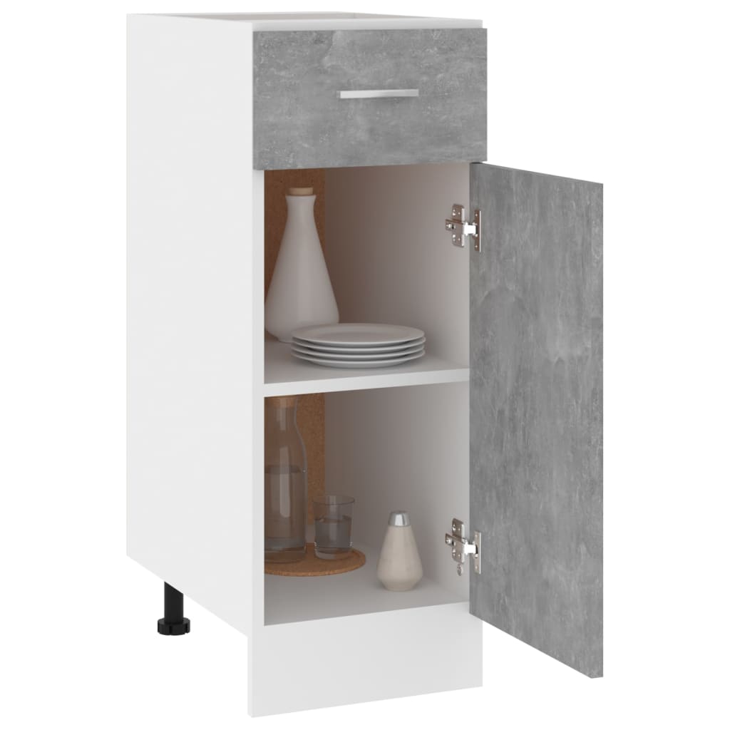Drawer Bottom Cabinet Lyon Concrete Grey 30x46x81.5 cm Engineered Wood